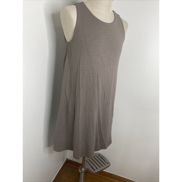 New Sigrid Olsen Dress Womens Sz Medium Gray Sleeveless Shift A Line Round Neck - Picture 3 of 8